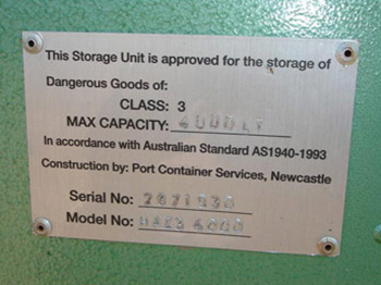 Hazardous goods storage