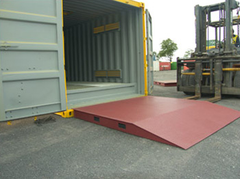 Dangerous goods container ramp